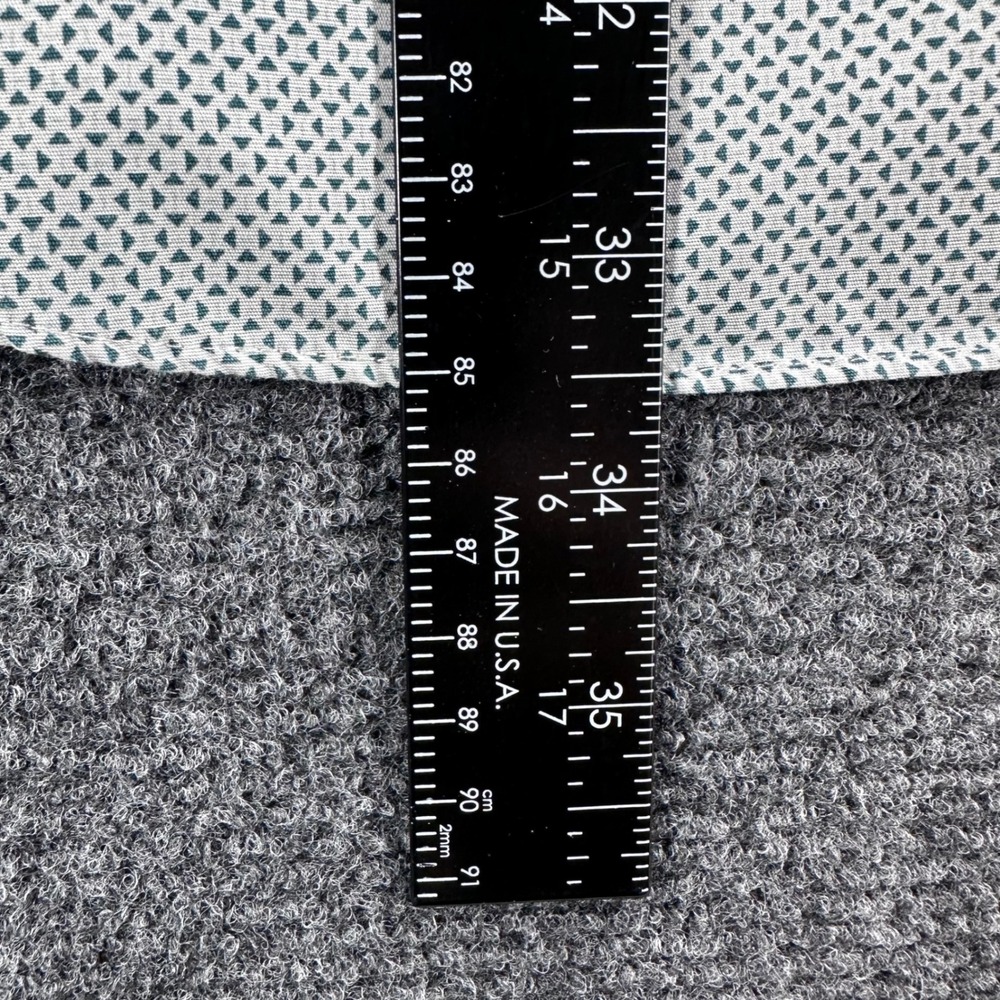 Banana Republic Button Down Mens L Large Tall Grey Geometric Non-Iron Slim Fit - Picture 13 of 14